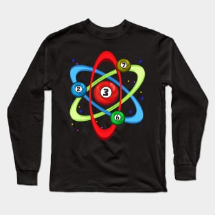 Awesome Billiards Ball Atom Science Pool Player Long Sleeve T-Shirt